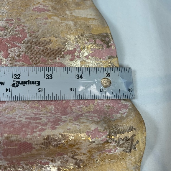 Vince Camuto Women's Jacquard Cap Sleeve Fit and Flare Pink and Gold Size 6 - Picture 14 of 15